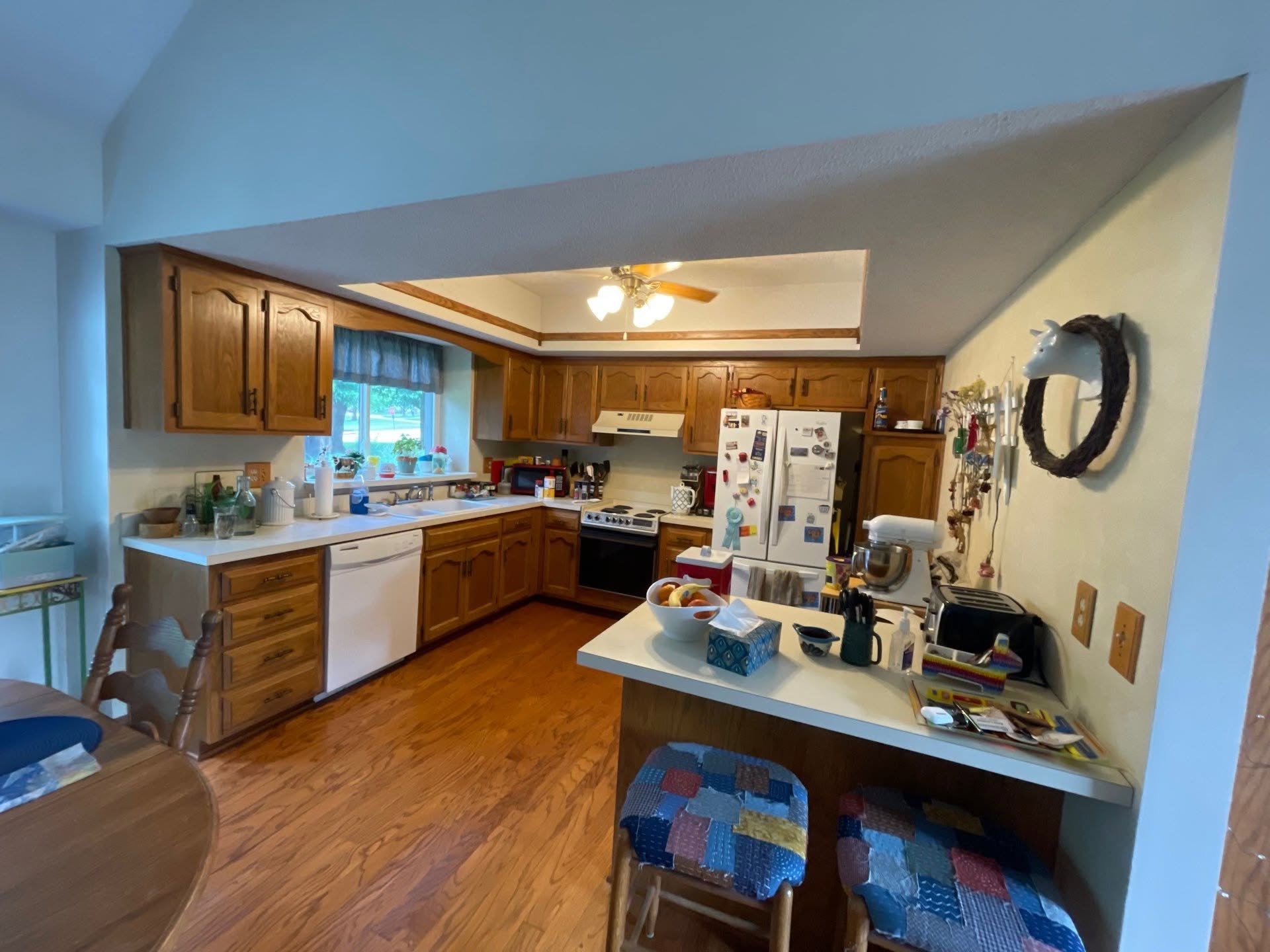 Before: dated kitchen layout