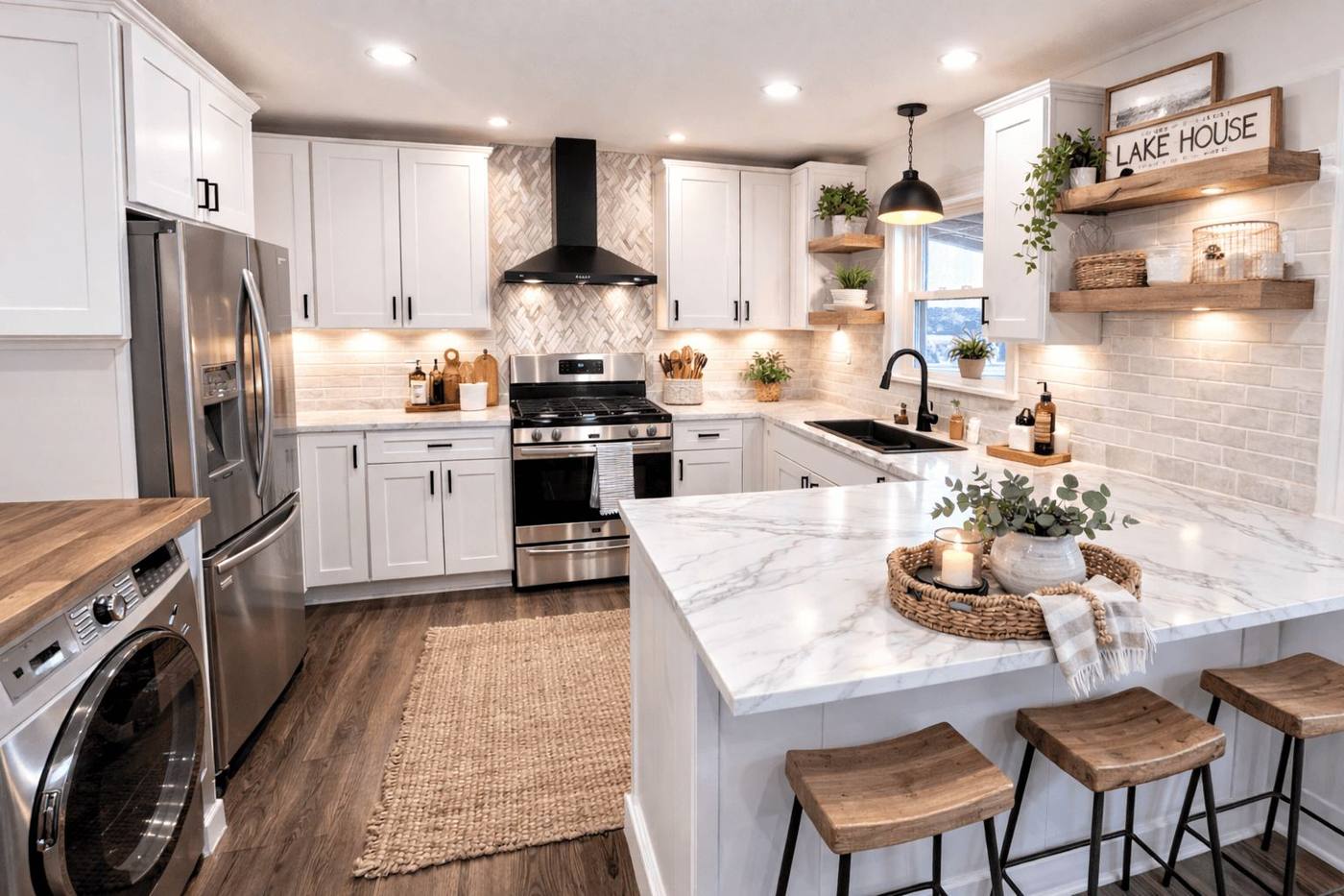 Completed kitchen remodel by Uprise Remodeling