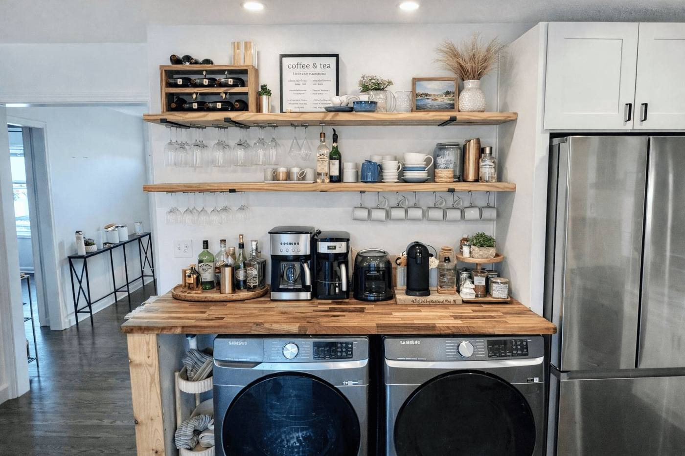 Kitchen remodel with custom backsplash and pendant lighting by Uprise Remodeling
